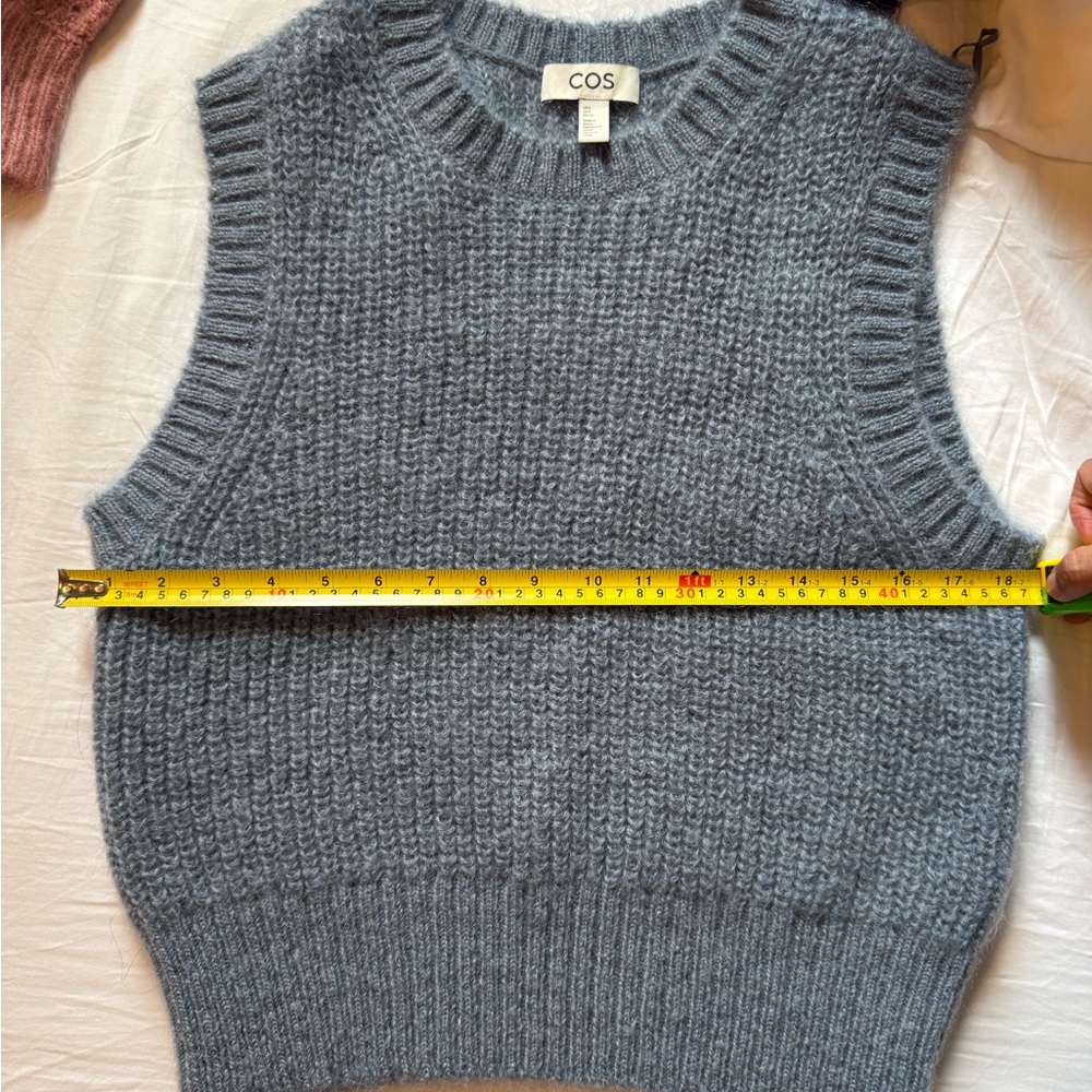 COS Women's Heather Gray Sweater Vest